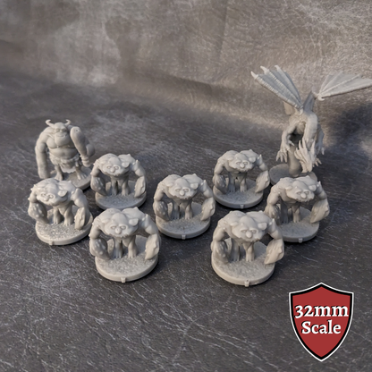 Andor Family Fantasy 32mm Unpainted Board Game Monster Inspired Unofficial Figure Pack