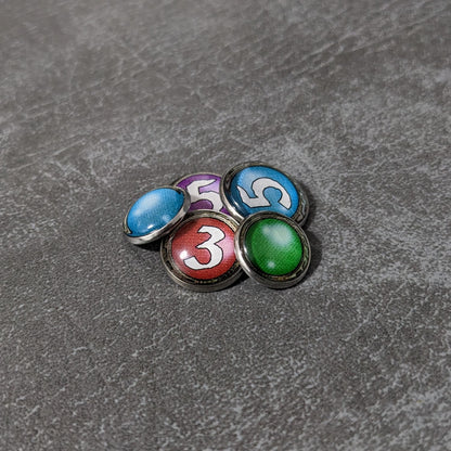 The Lord of the Rings The Card Game Inspired Unofficial Influence Sphere Coloured Resources Glass and Metal Token Pack