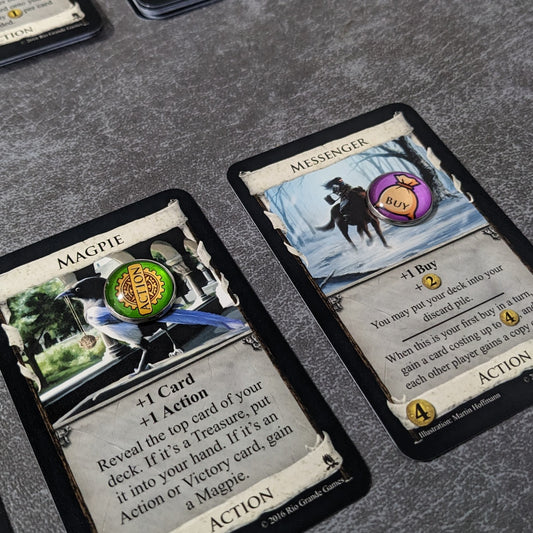 New Dominion Action and Buy Tracker Unofficial Glass and Metal Token Pack