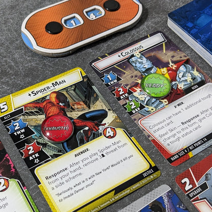 Ready and Exhausted Marvel Champions The Card Game Inspired Unofficial Glass and Metal Token Pack