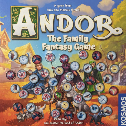 Andor Family Fantasy Board Game Inspired Unofficial Glass and Metal Token Pack