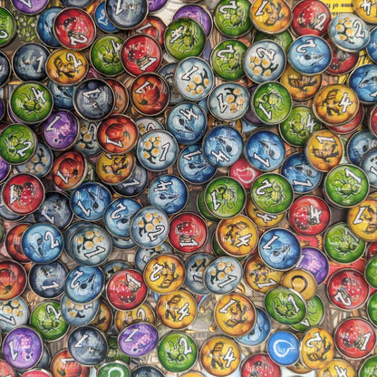 Quacksalber von Quedlinburg Brettspiel inspiriertes inoffizielles Token-Paket aus Glas und Metall