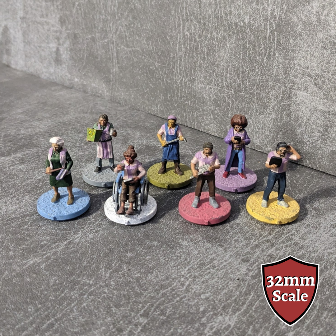Pack de 7 figurines non officielles inspirées du personnage du jeu de société Pandemic Rapid Response Expansion 32 mm