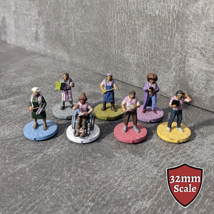 Pack de 7 figurines non officielles inspirées du personnage du jeu de société Pandemic Rapid Response Expansion 32 mm