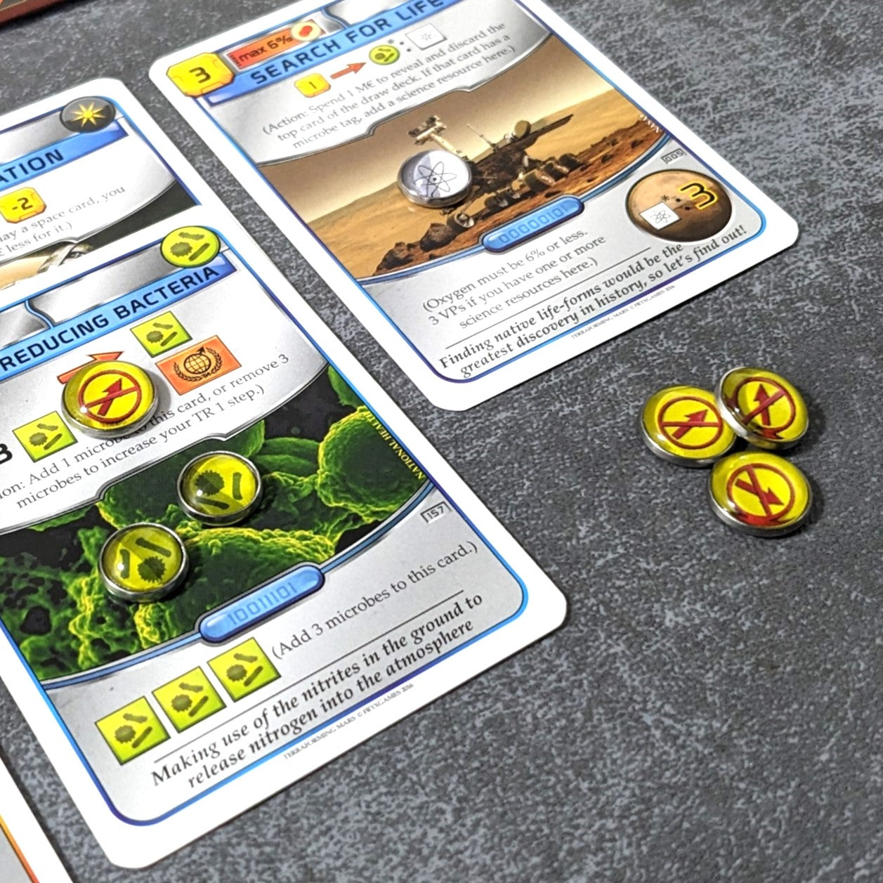 Terraforming Mars Board Game Inspired Unofficial Glass and Metal Token Pack