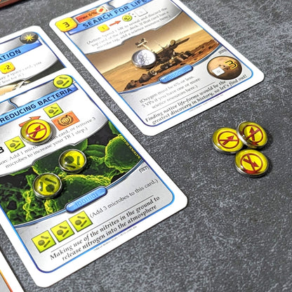 Terraforming Mars Board Game Inspired Unofficial Glass and Metal Token Pack