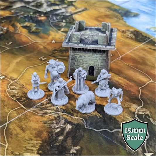Mega Tiny Legends of Andor Dark Heroes and New Heroes Expansion 15mm Unpainted Board Game Inspired Unofficial 24 Tiny Figure Pack