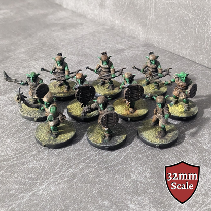 Goblins Monster Starter Set 32mm Unpainted Dungeons and Dragons Creatures 10 Mini Figures