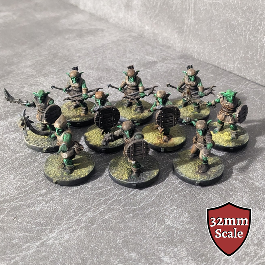 Goblins Monster Starter Set 32mm Unpainted Dungeons and Dragons Creatures 10 Mini Figures