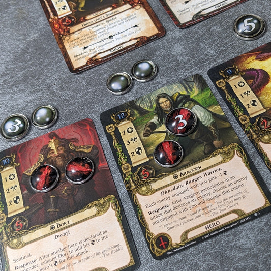 Arkham Horror Das Kartenspiel inspiriertes inoffizielles Token-Paket aus Glas und Metall