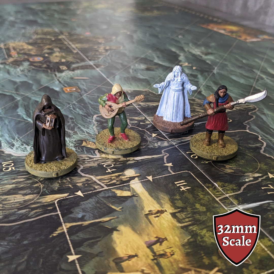 Pack de 8 figurines non officielles inspirées des personnages et des PNJ du jeu de société Legends of Andor 2 32 mm