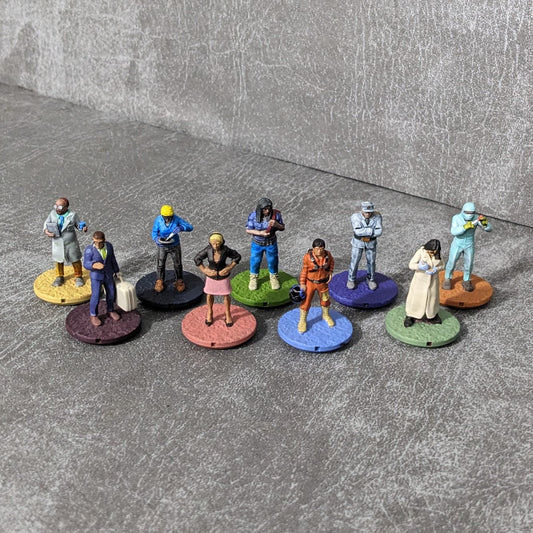 Pandemie-Erweiterung „Im Labor“ und „Ausnahmezustand“, 32 mm, von Brettspielcharakteren inspiriertes inoffizielles 7-Figuren-Paket