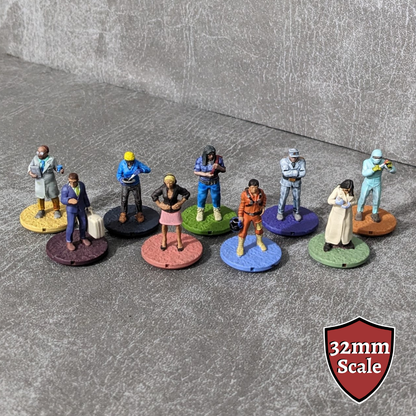 Pandemie-Erweiterung „Im Labor“ und „Ausnahmezustand“, 32 mm, von Brettspielcharakteren inspiriertes inoffizielles 7-Figuren-Paket