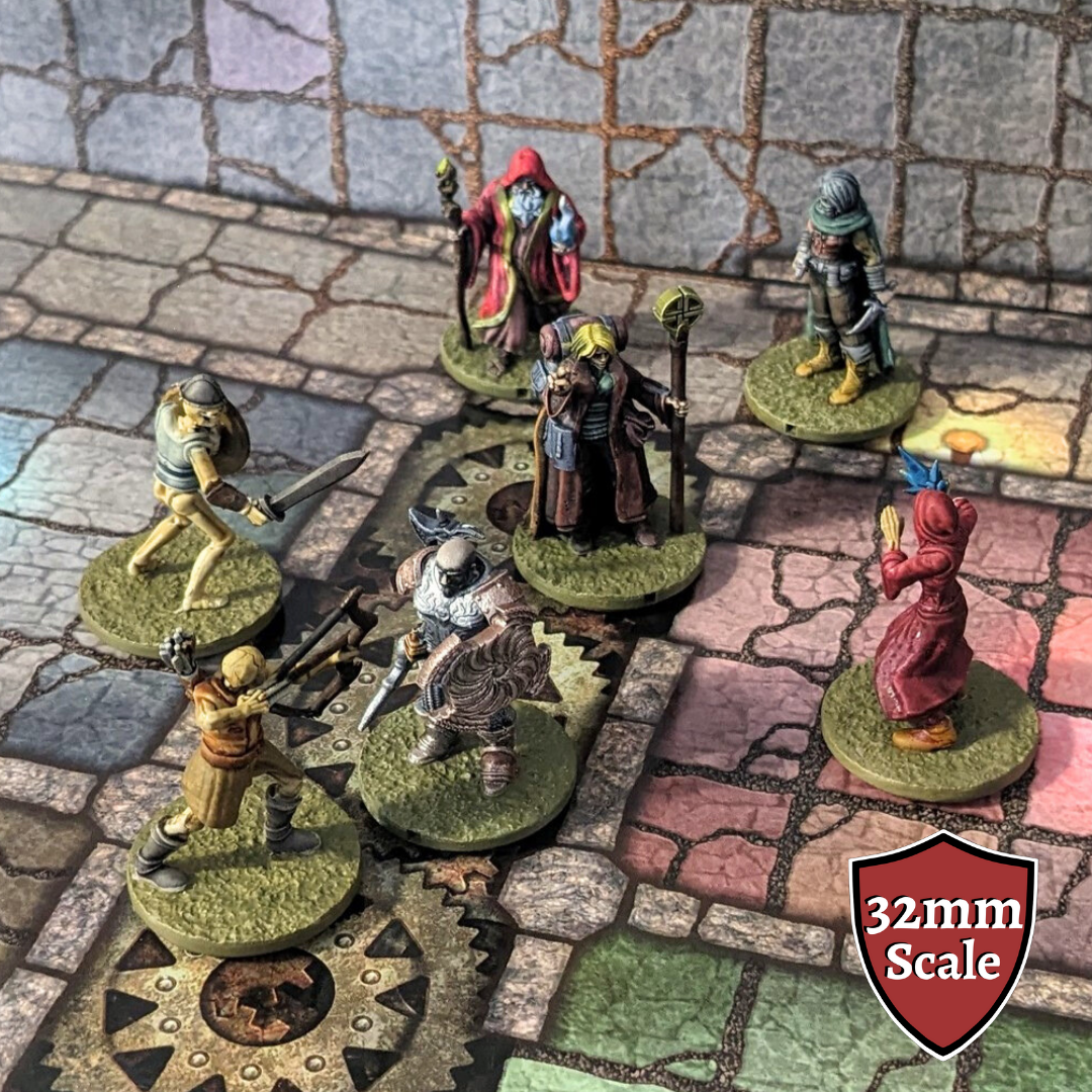 Tiny Encounter Starter Set 1, 15 mm, Pocket Dungeons and Dragons, Partyhelden und Goblins, 20 winzige Figuren