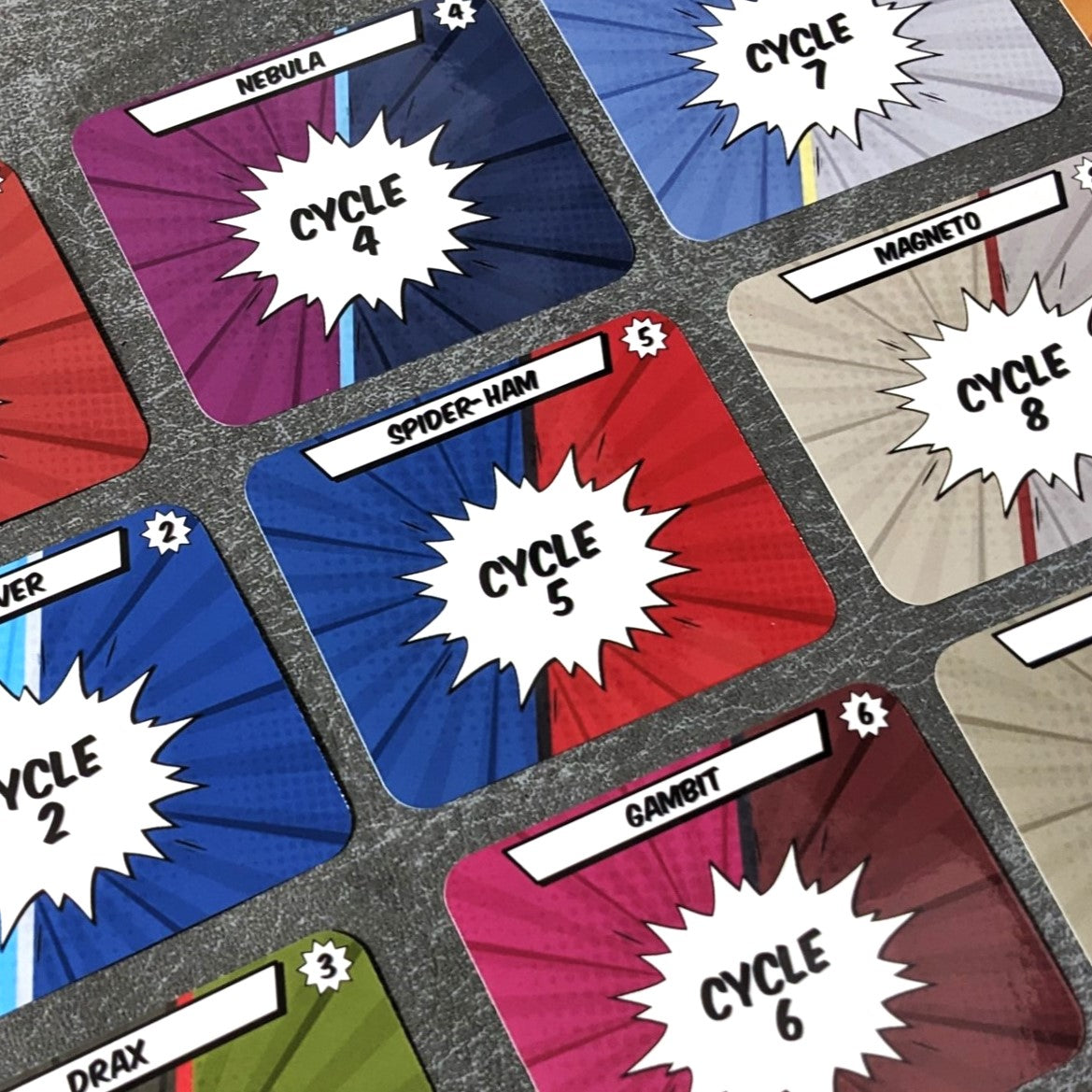 Horizontal Marvel Champions LCG Monthly Release Cycle Inspired Unofficial Card Divider Packs
