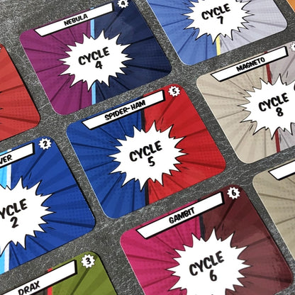 Horizontal Marvel Champions LCG Monthly Release Cycle Inspired Unofficial Card Divider Packs
