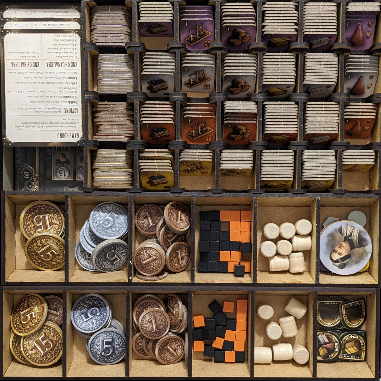 Brass Birmingham Board Game Box Insert Organiser Unofficial Storage Solution