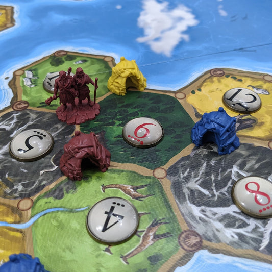 Catan: Dawn of Humankind Board Game Inspired Unofficial Glass and Metal Token Pack