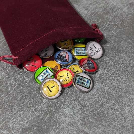 Dominion Adventures Expansion Inspired Unofficial Glass and Metal Token Pack