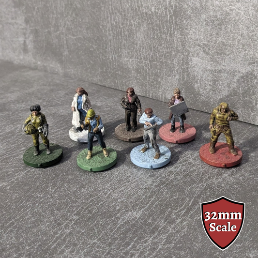 Pandemic 32mm Unpainted Board Game Character Inspired Unofficial 7 Figure Pack