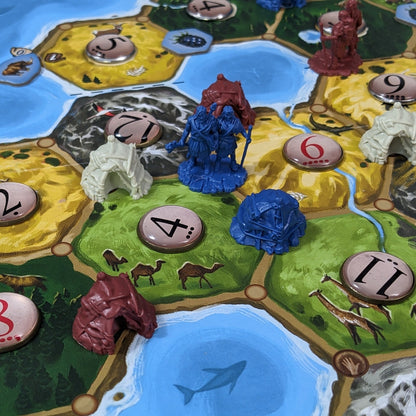 Catan: Dawn of Humankind Board Game Inspired Unofficial Glass and Metal Token Pack
