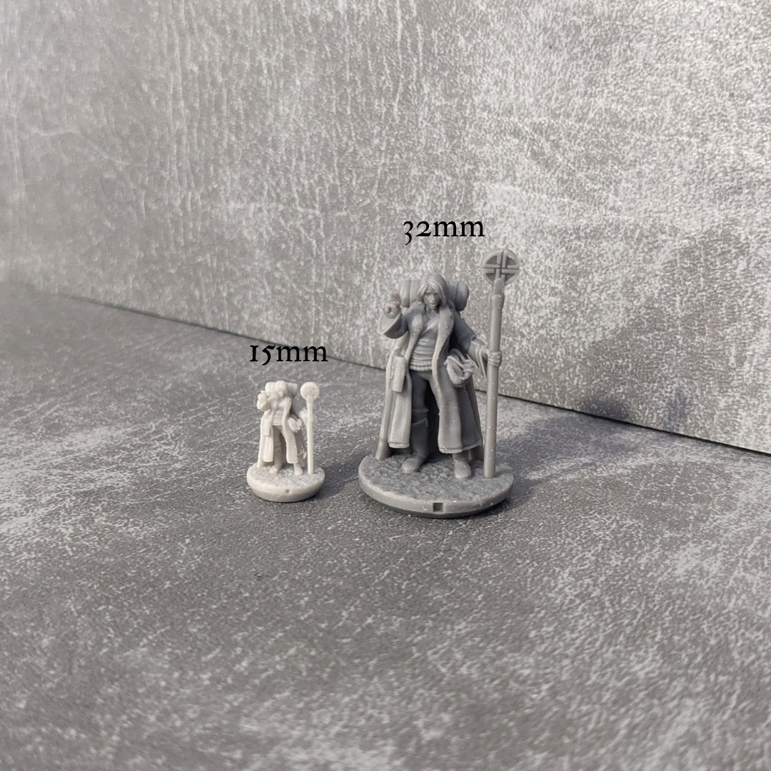 Tiny Characters 15mm Unpainted Pocket Dungeons and Dragons Tiny Player Figures
