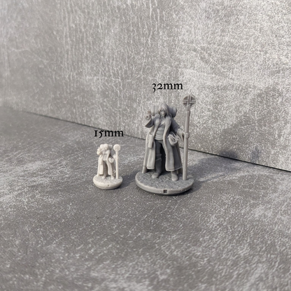 Tiny Characters 15mm Unpainted Pocket Dungeons and Dragons Tiny Player Figures