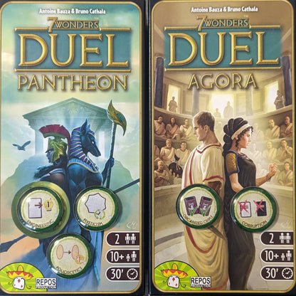 7 Wonders Duel Brettspiel und Pantheon und Agora Erweiterung inspiriert inoffizielles Glas und Metall Token Pack