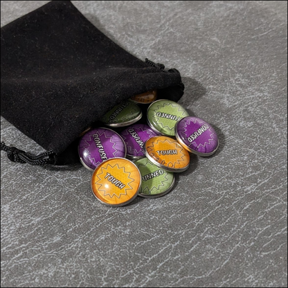 Card Status Marvel Champions The Card Game Inspired Unofficial Glass and Metal Token Pack