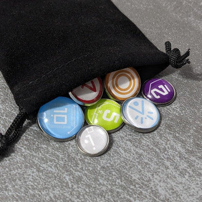 Vantage Board Game Inspired Unofficial Glass and Metal Token Pack