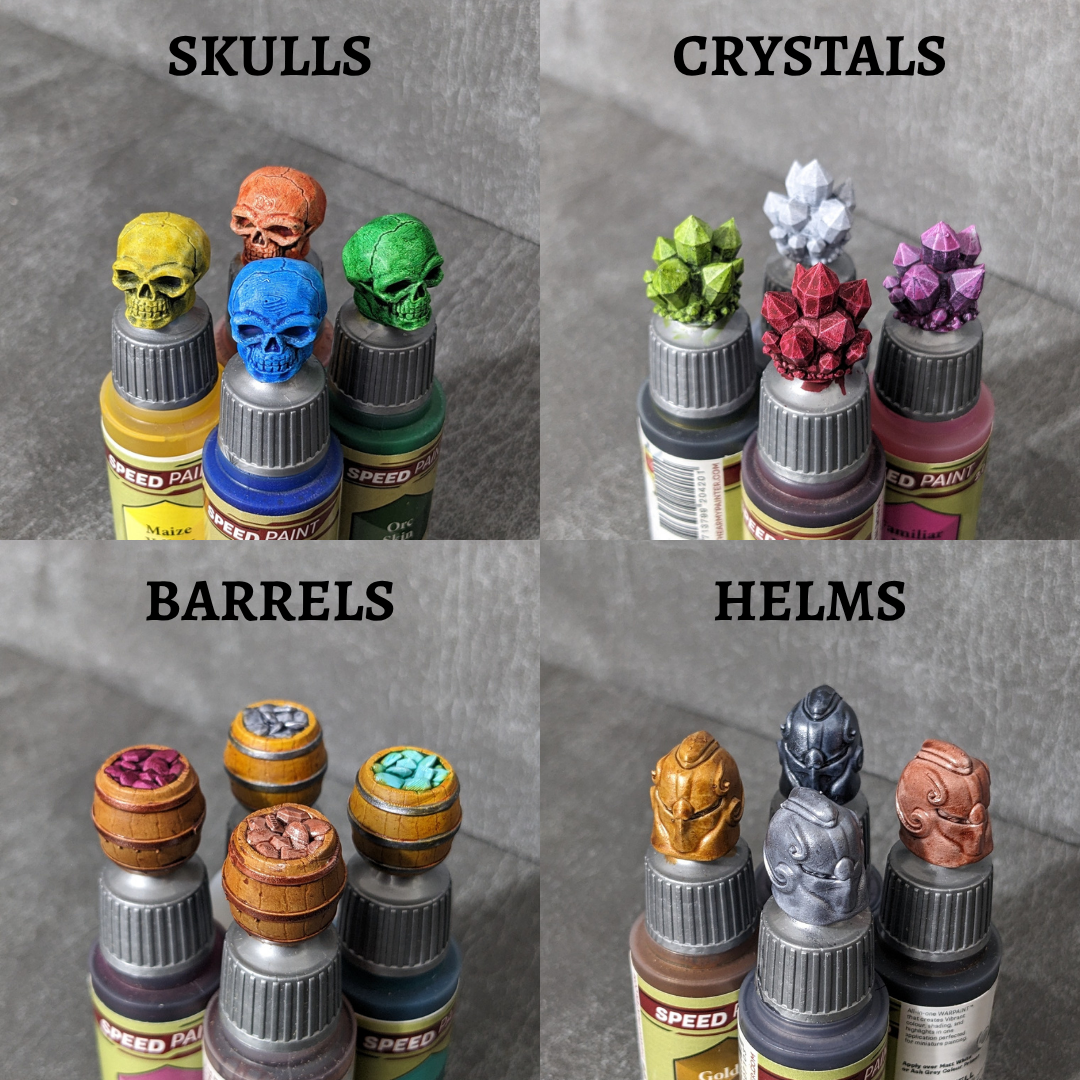 Hobby Paints Paint Bottle Toppers Swatch Caps