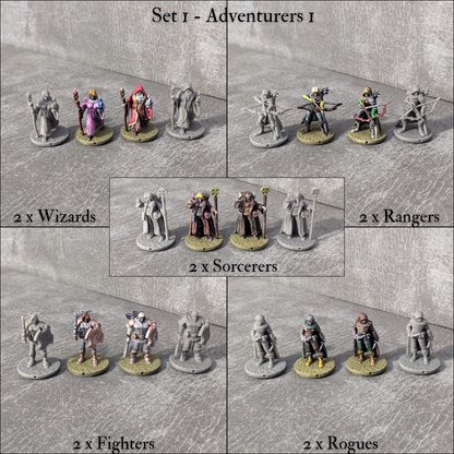 Coffret de démarrage Tiny Encounter 1 15 mm Pocket Dungeons and Dragons Party Heroes and Goblins 20 figurines minuscules