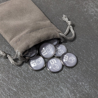 New Vantage Board Game Inspired Unofficial Boost Tracking Glass and Metal Token Pack