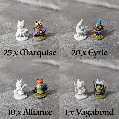 Root Board Game Worker Critter Compatible Unpainted Unofficial 56 Figure Bumper Pack
