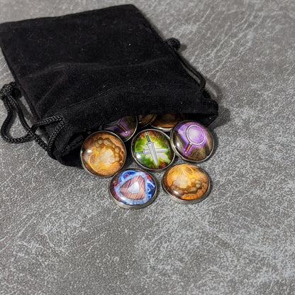 The Lord of the Rings The Card Game Inspired Unofficial Card Status Glass and Metal Token Pack