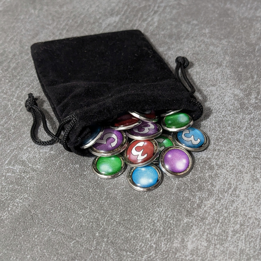 The Lord of the Rings The Card Game Inspired Unofficial Influence Sphere Coloured Resources Glass and Metal Token Pack