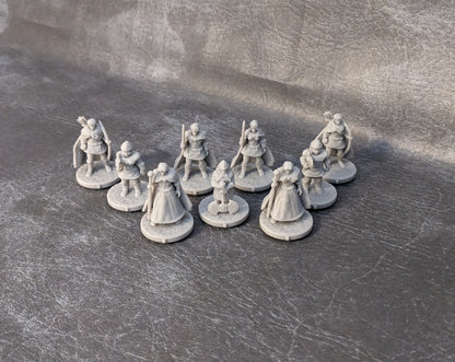 Andor Family Fantasy 32mm Board Game Character Inspired Unofficial 9 Figure Pack