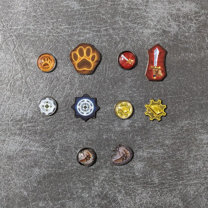 Clank! Adventuring Party Brettspiel inspiriertes inoffizielles Token-Paket aus Glas und Metall