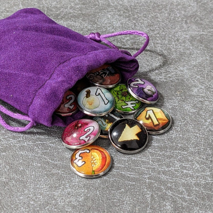 Quacks of Quedlinburg The Duel Board Game Inspired Unofficial Glass and Metal Token Pack
