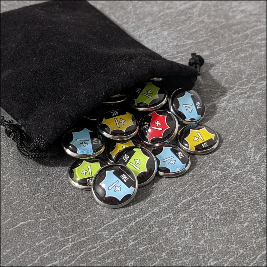 Stat Bonus Marvel Champions The Card Game Inspired Unofficial Glass and Metal Token Pack