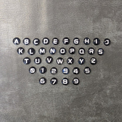Space Galaxy Letters and Numbers Glass and Metal Token Pack