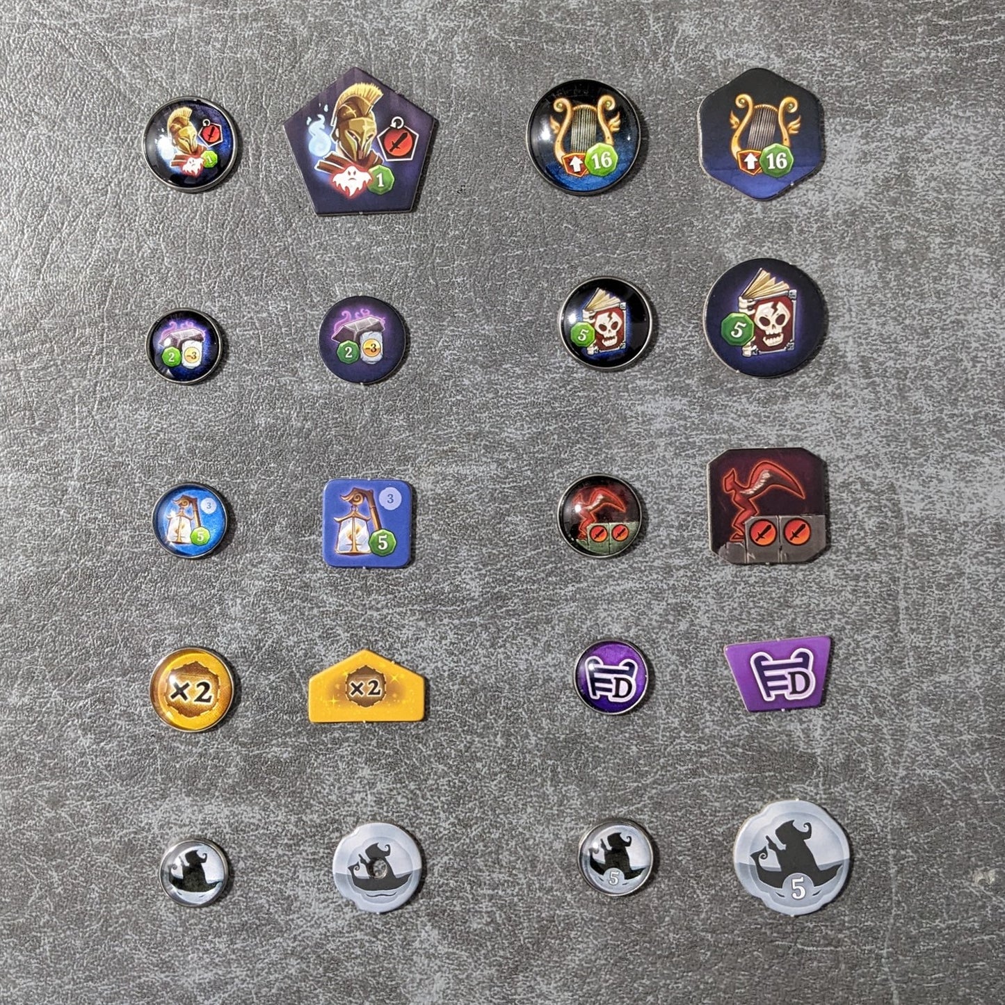 Clank! Catacombs Brettspiel inspiriertes inoffizielles Token-Paket aus Glas und Metall