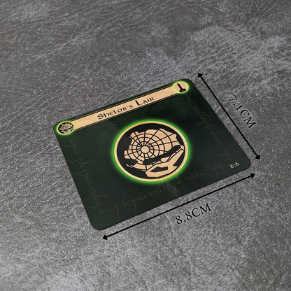 Arkham Horror Das Kartenspiel inspiriertes inoffizielles Token-Paket aus Glas und Metall