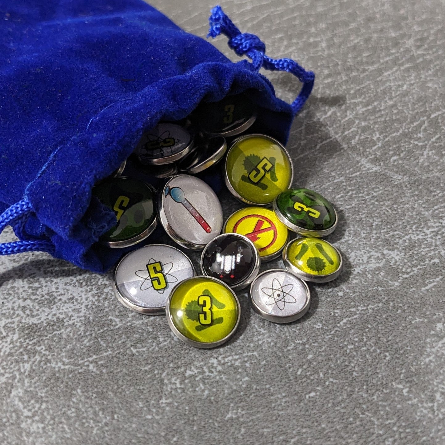 Terraforming Mars Board Game Inspired Unofficial Glass and Metal Token Pack