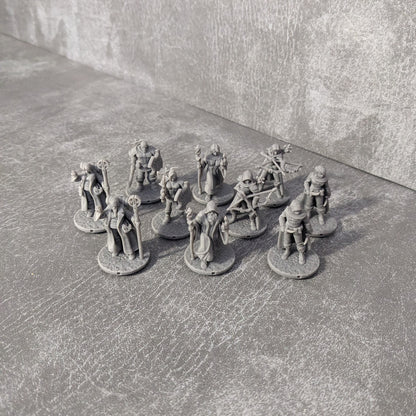 Adventurers Starter Set 1 32mm Dungeons and Dragons Party 10 Minifiguren