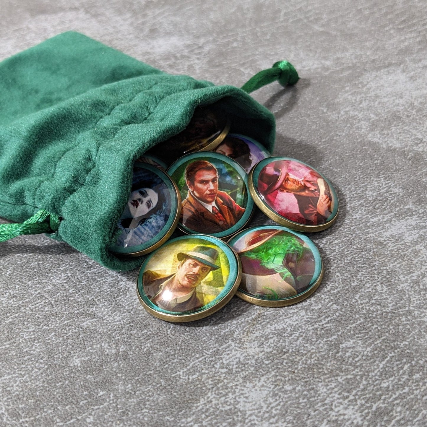 Pack de jetons en verre et en métal non officiels inspirés du jeu de cartes Arkham Horror