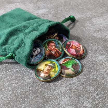 Pack de jetons en verre et en métal non officiels inspirés du jeu de cartes Arkham Horror