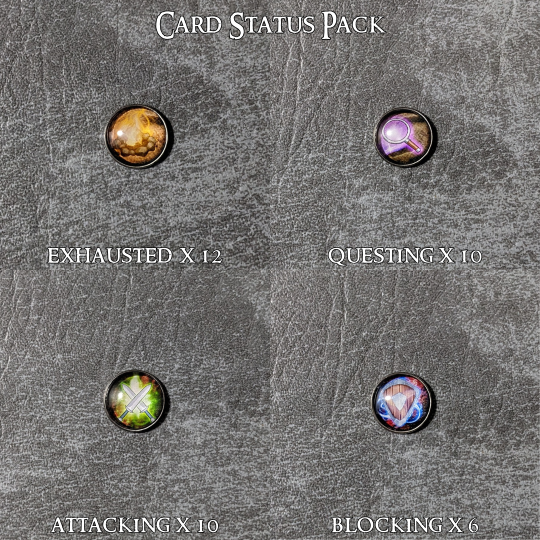 The Lord of the Rings The Card Game Inspired Unofficial Card Status Glass and Metal Token Pack