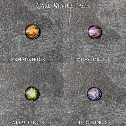 The Lord of the Rings The Card Game Inspired Unofficial Card Status Glass and Metal Token Pack