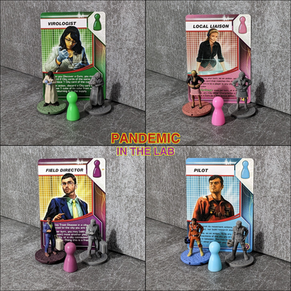 Pandemie-Erweiterung „Im Labor“ und „Ausnahmezustand“, 32 mm, von Brettspielcharakteren inspiriertes inoffizielles 7-Figuren-Paket